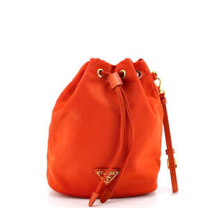 Prada Small Drawstring Bucket Bag Tessuto